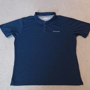 Columbia Navy Blue Short Sleeve Polo